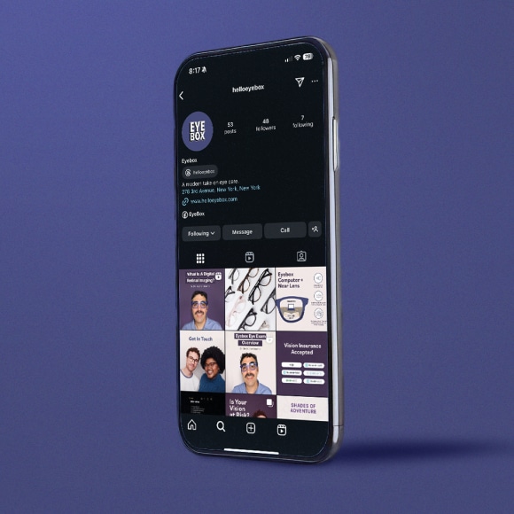 Social media branding and Instagram design for Hello Eye Box by Verve    Concepts, a full-service branding agency in NYC.