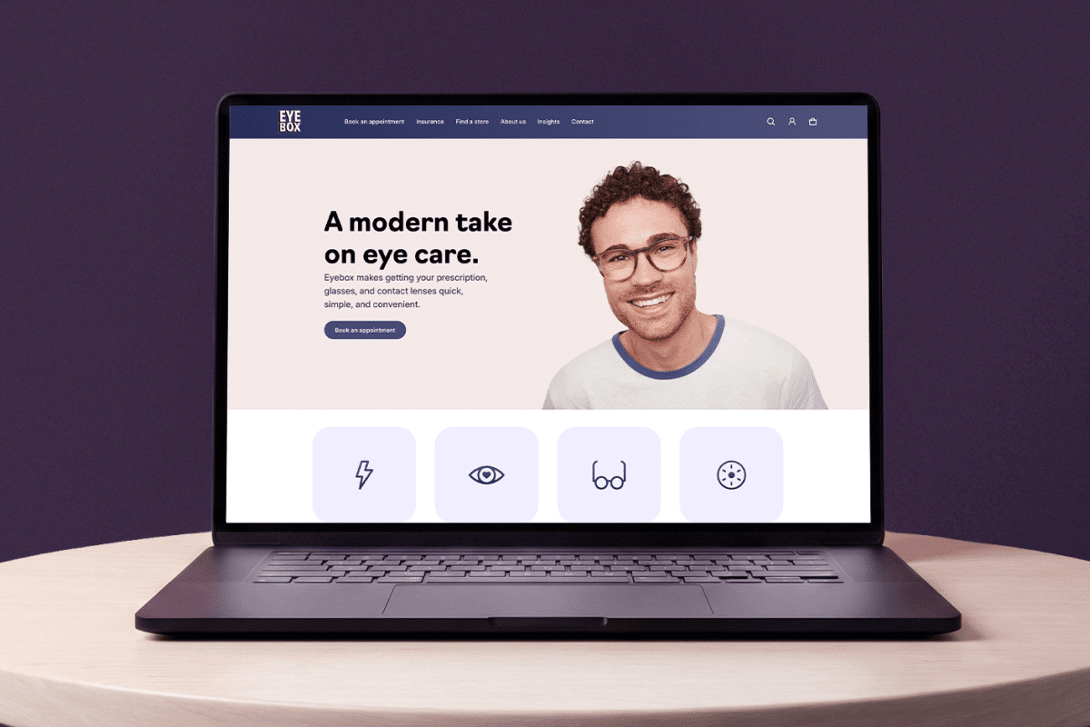 Website design and user experience for Eye Box by Verve Concepts, a NYC full-service branding and marketing agency