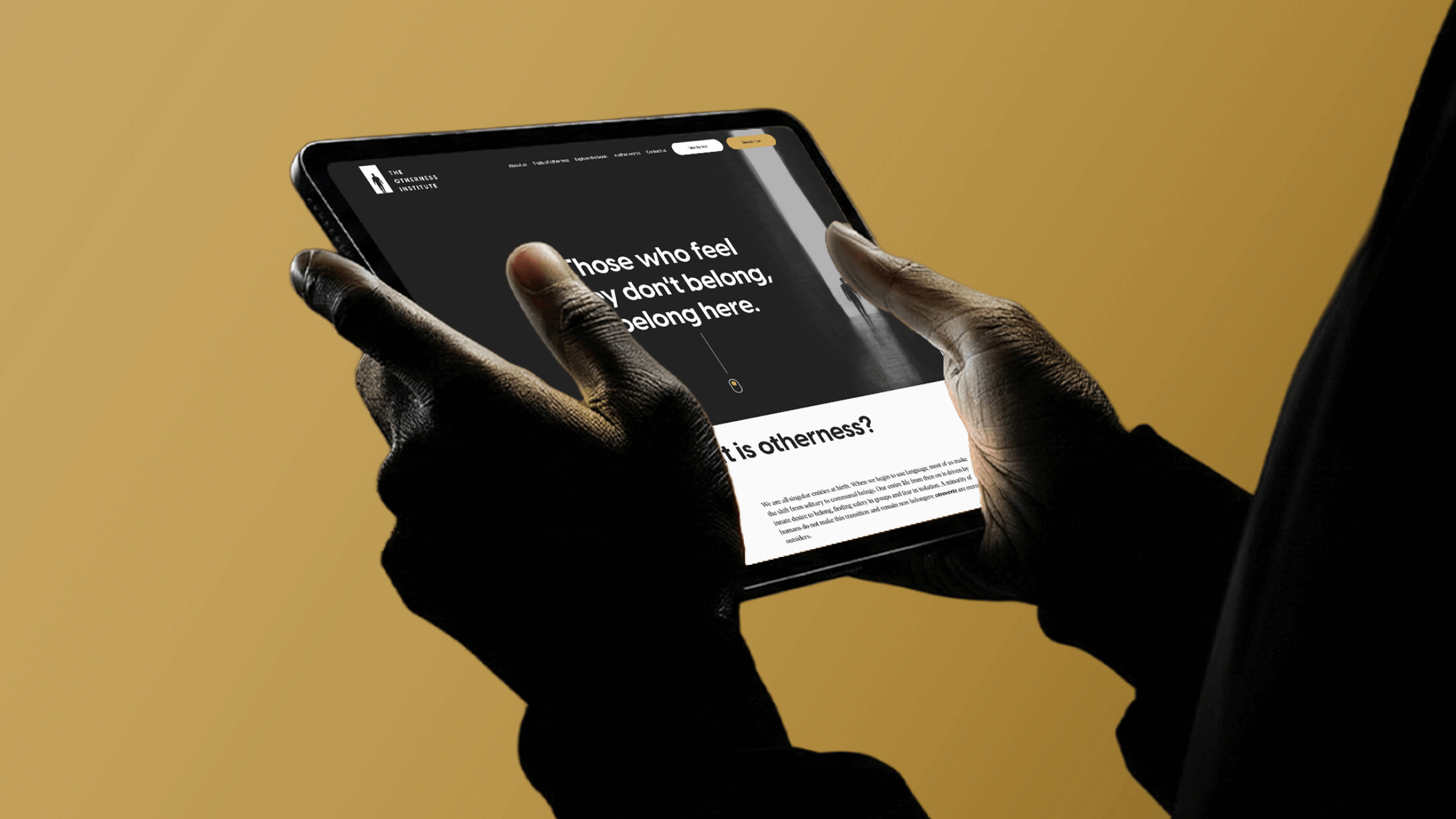 Modern website design and user experience for The Otherness Institute by Verve Concepts, a NYC full-service branding and digital agency.